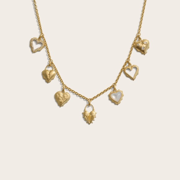 Mini Radiant Heart Charm Necklace - Picture 1 of 7